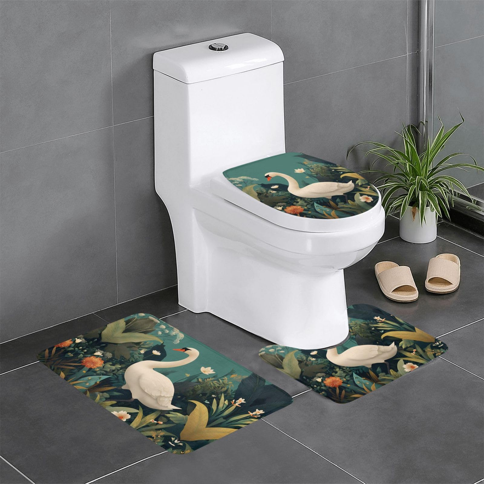 Tapis de salle de bain antidérapants lot de 3 sécurité et confort pour lavabo et WC