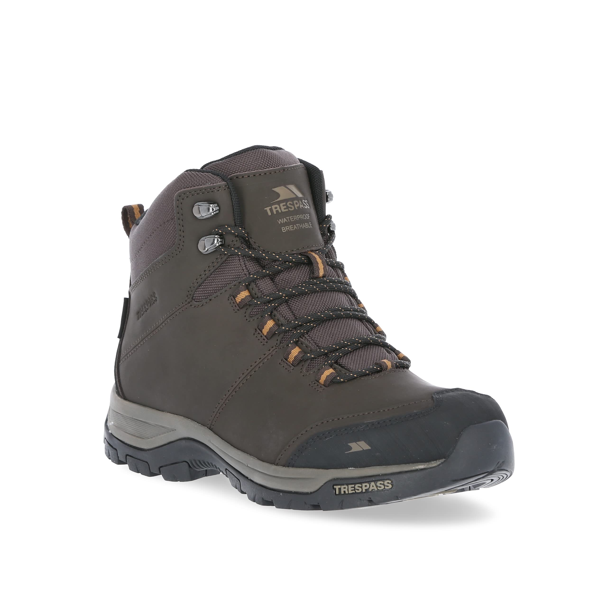 Trespass Hiram Mens Hiking Boots Waterproof Walking Ankle Outdoor Shoes