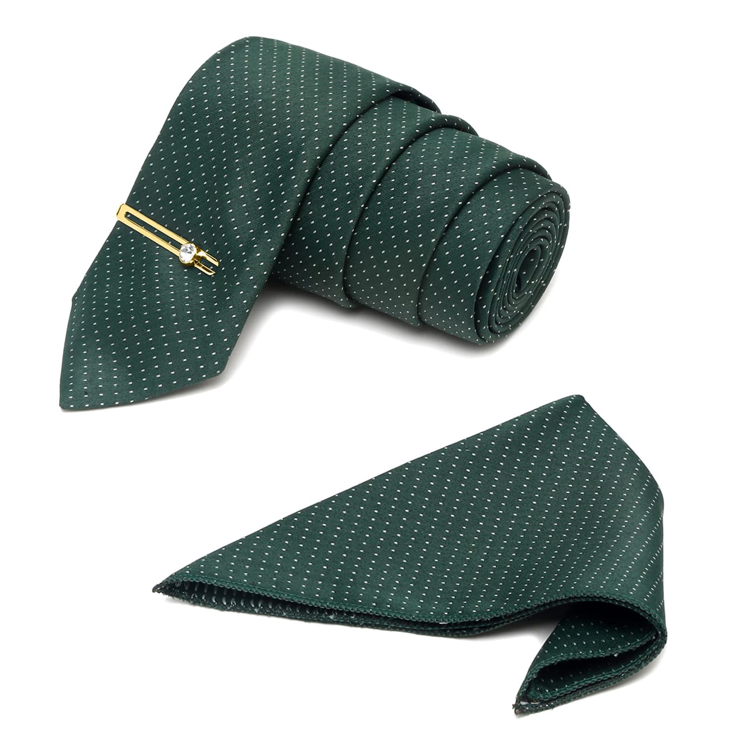 mutaqinoti Mens Woven Premium Silk Necktie Suit Accessories Set With Pocket Square And Golden Tie Pin (TE-GP)-picture-22