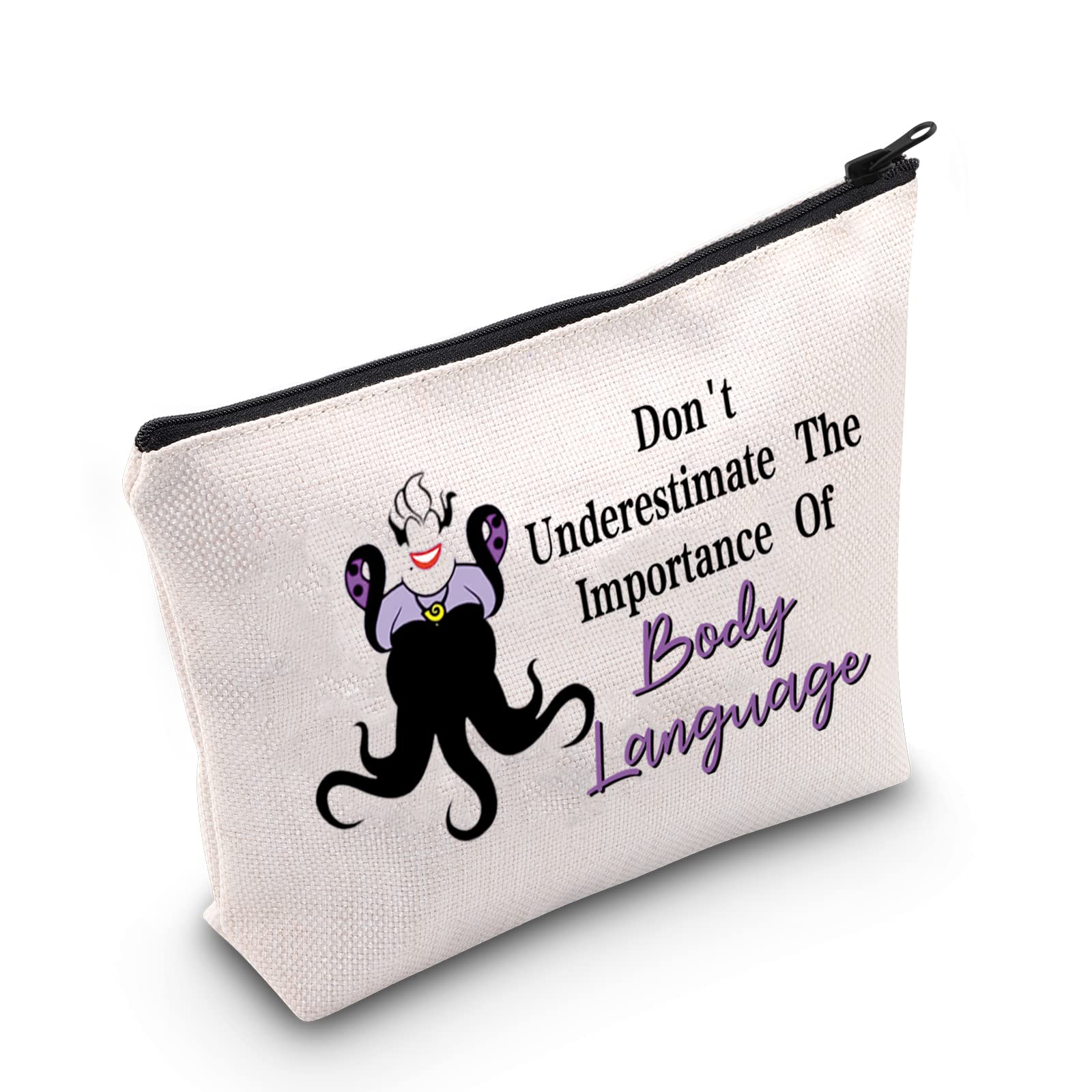 AKTAP Funny Sea Villain Witch Cosmetic Bag Merrmaid Inspired Gift for Villain Witch Fans Don't Underestimate The Importance of Body Language (Sea Villain MB)