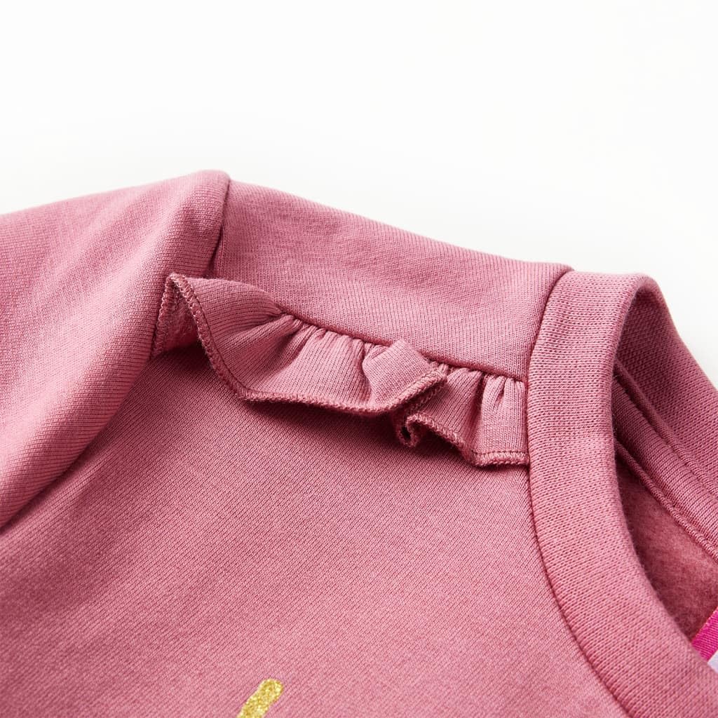 Sudadera infantil rosa frambuesa con diseño de ciervo, 95% algodón, camiseta de manga larga talla 92, transpirable y suave forro, puños acanalados, cómoda para niñas y niños, uso diario