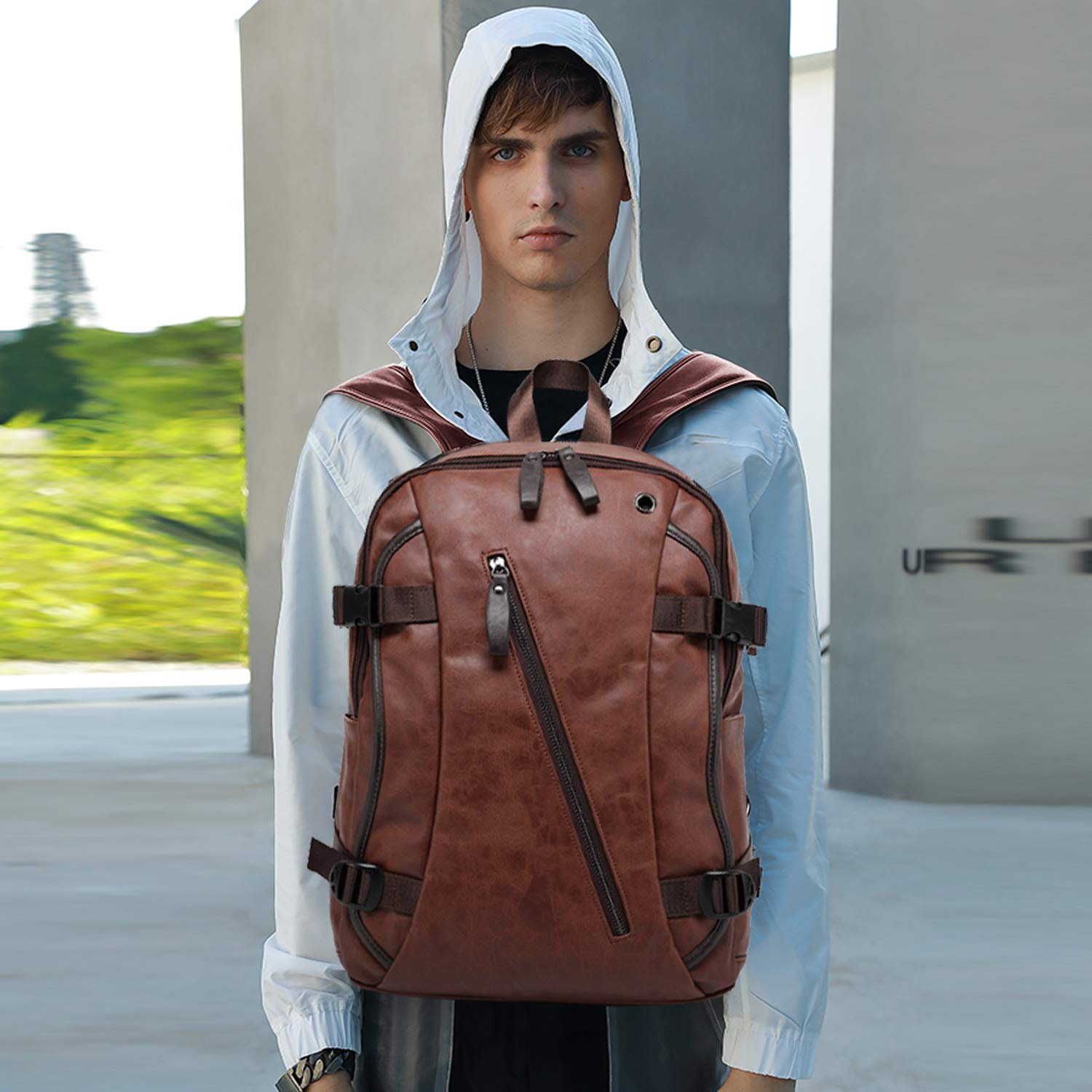 FANDARE Unisex Rucksäcke Schulrucksack Herren Damen Schultasche Junge Mädchen Wasserdicht Schulranzen Teenager Tagesrucksack Reise Daypacks Laptop-Tasche Outdoor Camping PU Pack