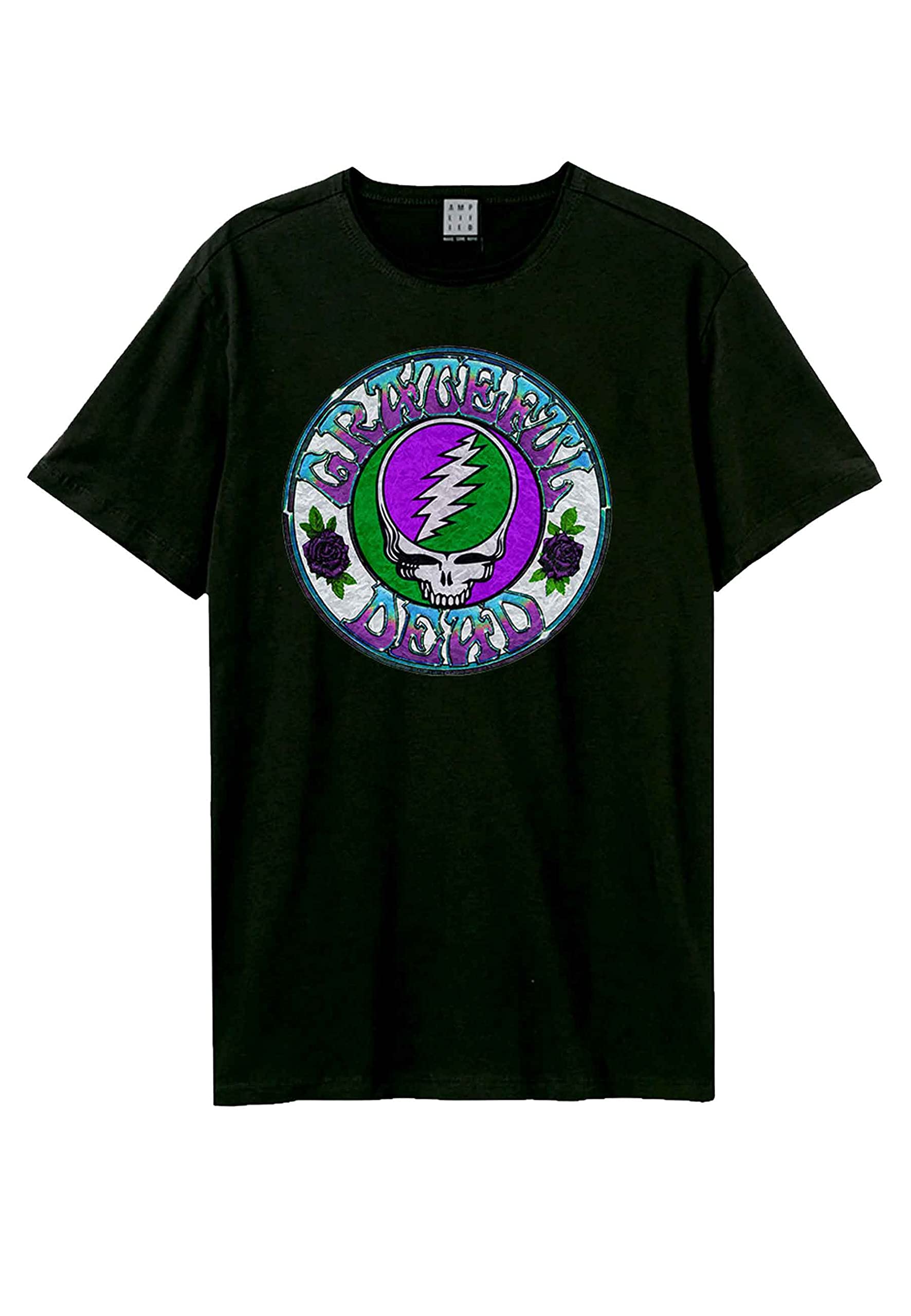Greateful Dead Koszulka Stealie Tie Dye Band Logo oficjalne Amplified Charcoal, Grafitowy, XXL
