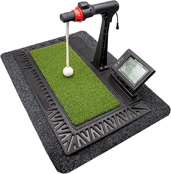 Indoor Digital Swing Practice Golf Swing Exerciser with English Panel Screen, PC Connection Method, Auxiliary Speaker, Quiet Operation for After Practice