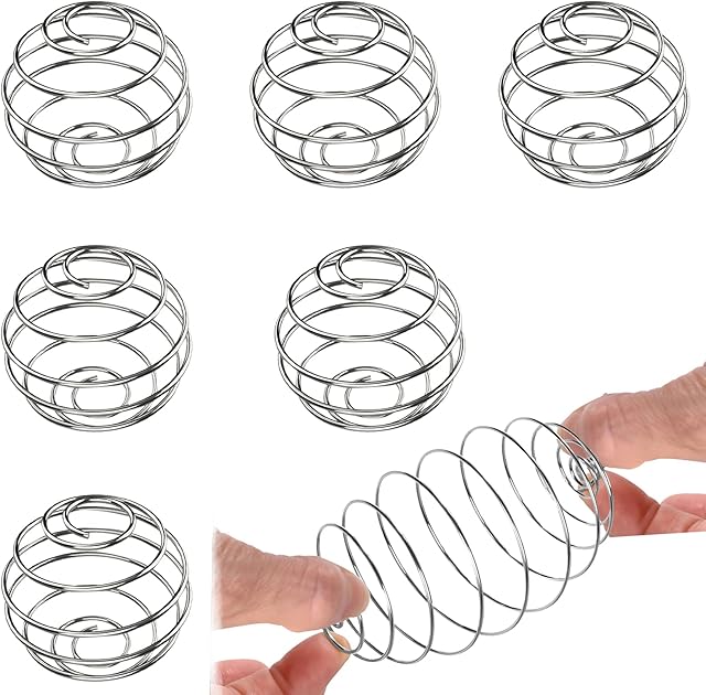 Karjiaja 6 PCS Stainless Steel Bottle Mixer Ball Wire Whisk Ball Shaker Milkshake Protein Shaker Ball Whisk Blender Mixing Ball 304 Stainless Steel Shaker Ball