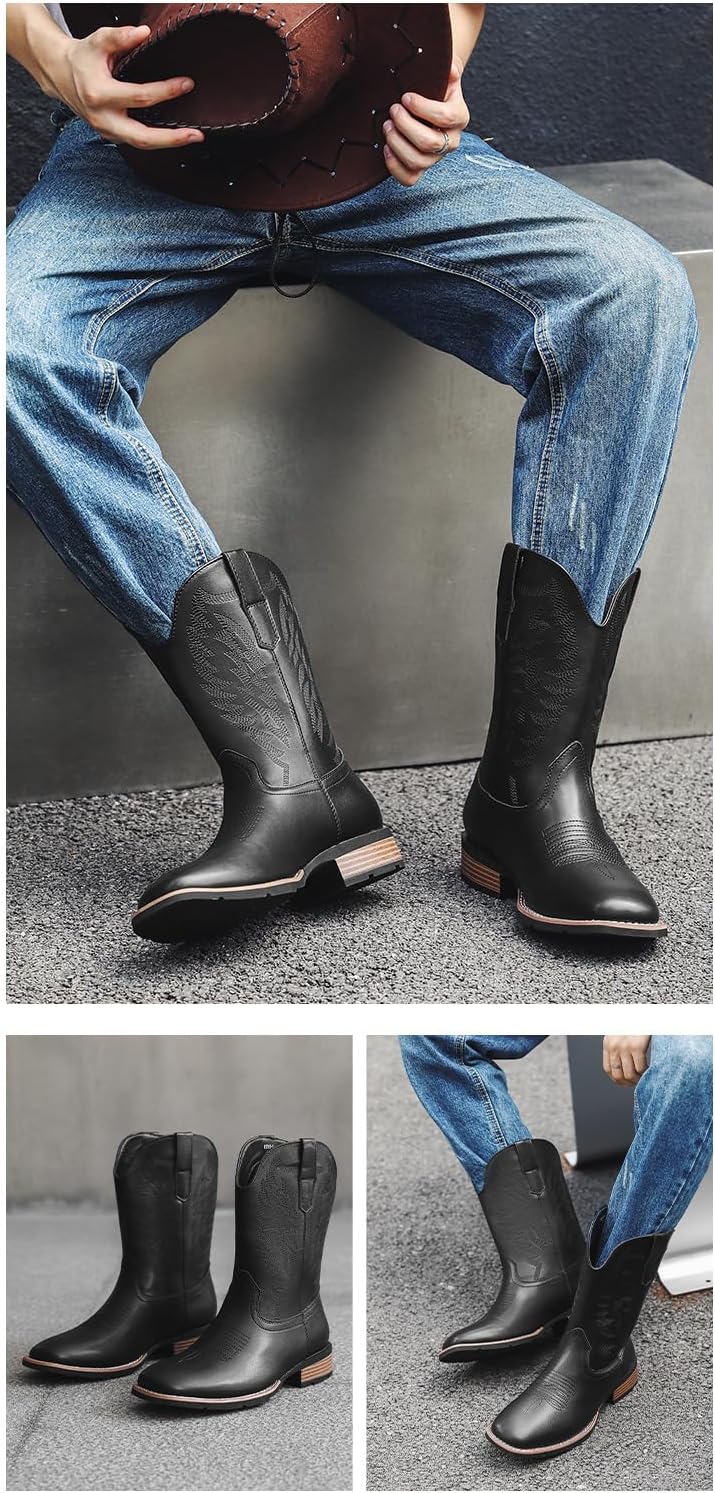 Goth Cowgirls Boots Short Cowboy Emo Shoes Rave Booties Grunge Combat Women Girls Plus Size Causal - Neutral Retro Trendy Cute Comfortable Walking Lightweight Running Standing All Day Birthday Gifts