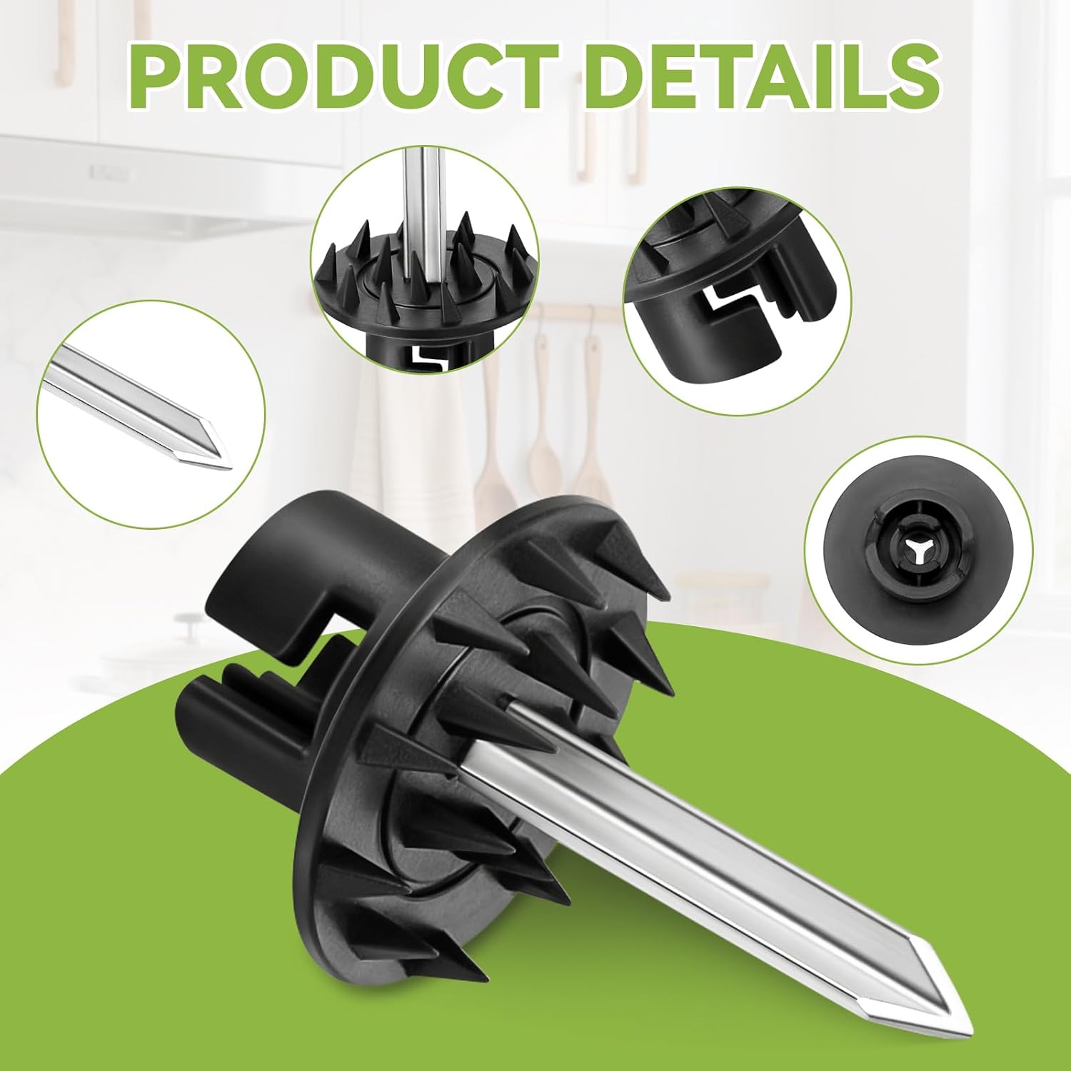W11032781 Spiralizer Fixing Pin Fruit Vegetable Skewer Replacement Compatible with KitchenAid Stand Mixer Spiralizer Attachment Parts