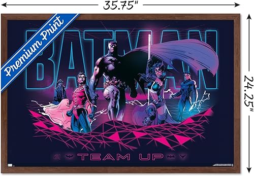Miniatura 64 de Trends International DC Comics Batman - Póster de pared de Team Up, 14.72 x 22.37 pulgadas, versión enmarcada plateada Versión con marco plateado