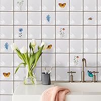 Vista 33 de Alwayspon Adhesivo de vinilo autoadhesivo para despegar y pegar, transferencias de azulejos de pared autoadhesivos pegatina decorativa