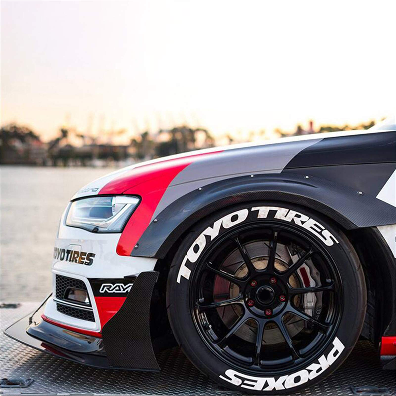 Adesivi 3D per Pneumatici Auto, Kit Universale per Stile Personalizzato (Misura A: TOYOTIRES PROXES)