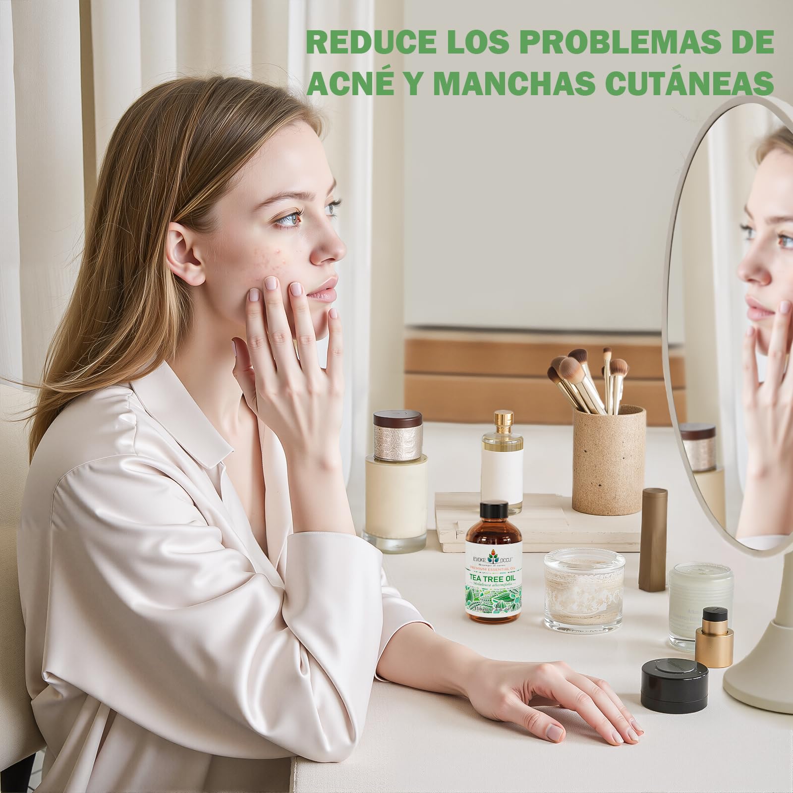 EVOKE OCCU Aceite Esencial de Árbol de Té 118ml, Aceite Puro de Árbol de Té para Difusor Piel Cabello Cuerpo Cuidado de Uñas — view 2