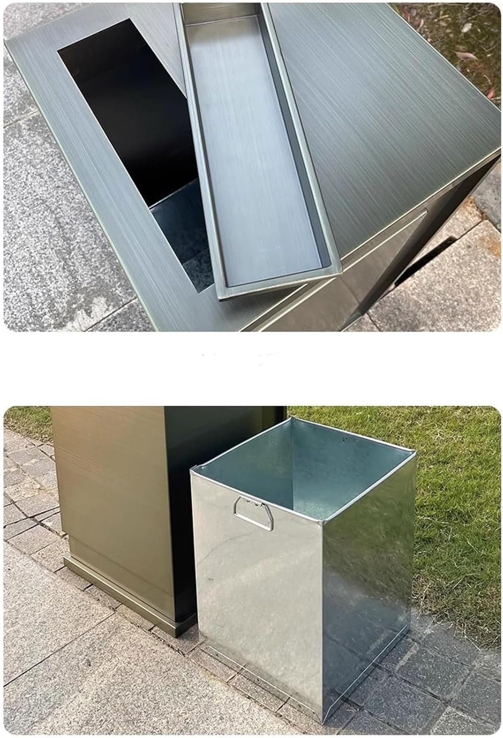 Trash Can Outdoor Trash Can Large Outdoor Garbage Cans Outdoor Scenic Villa Courtyard Bins Large Commercial Community Property Ashtray Bin Classification Cour(A)