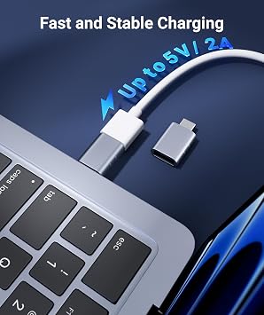 Syntech USB C Male to USB3 Female Adapter Compatible with iPhone 17 Pro Max iMac 2021, iPad Pro 2021, MacBook Pro 2020 / Air 2020 and Other Type C or Thunderbolt 5/4 Devices Blue, Pack of 2