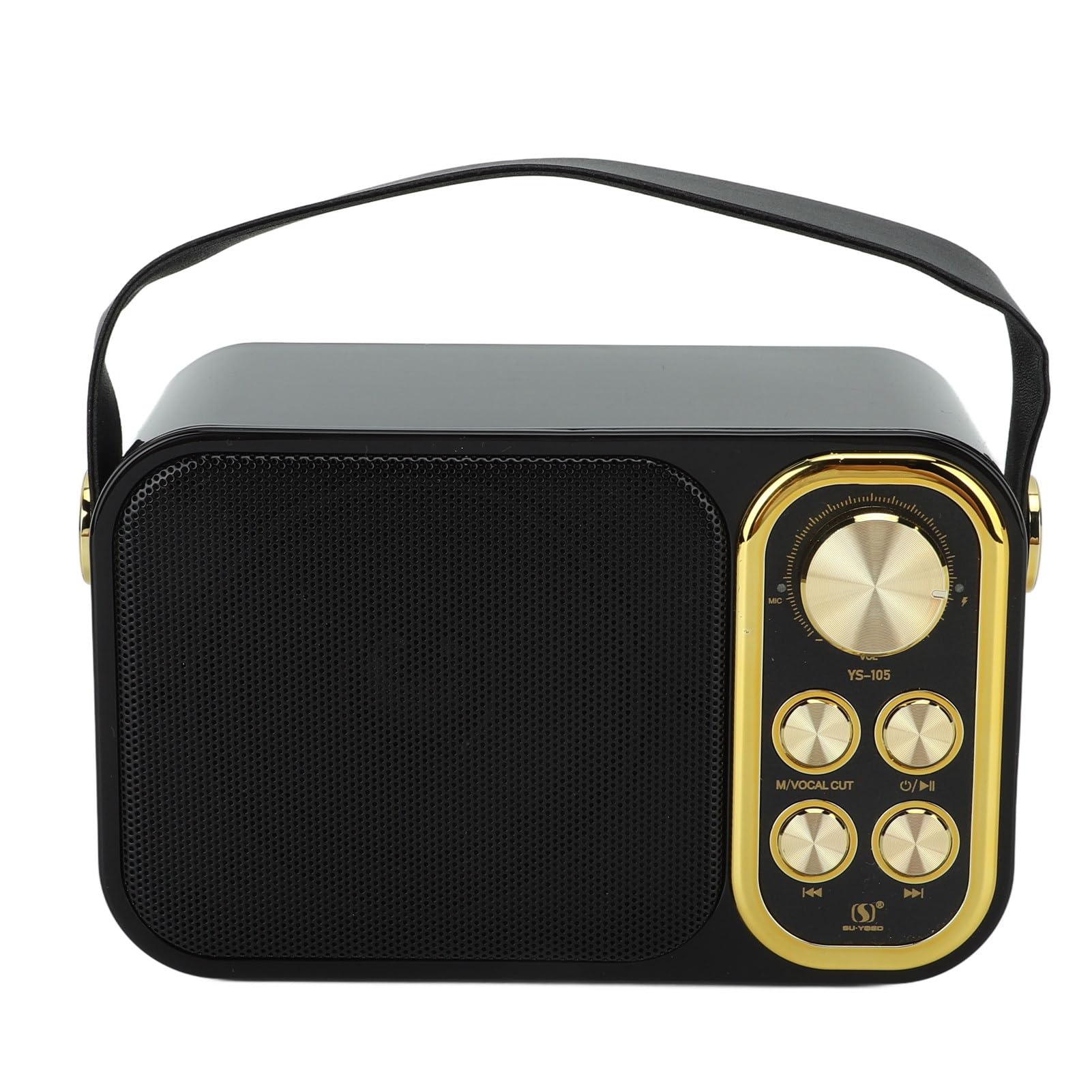 NDNCZDHC Karaoke Machine with Two Wireless Microphones Portable Bluetooth Speaker for Party Multiple Voice Effects Karaoke 3000mah High Capacity Battery for Home Party(Black)