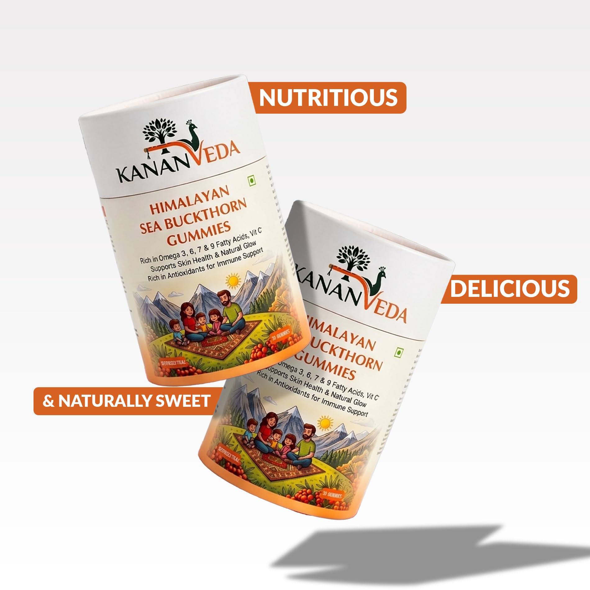 Himalayan Sea Buckthorn Gummies with Omega 3, 6, 7 & 9, Supports Skin Health, Immunity & Natural Glow — Amazon image 6
