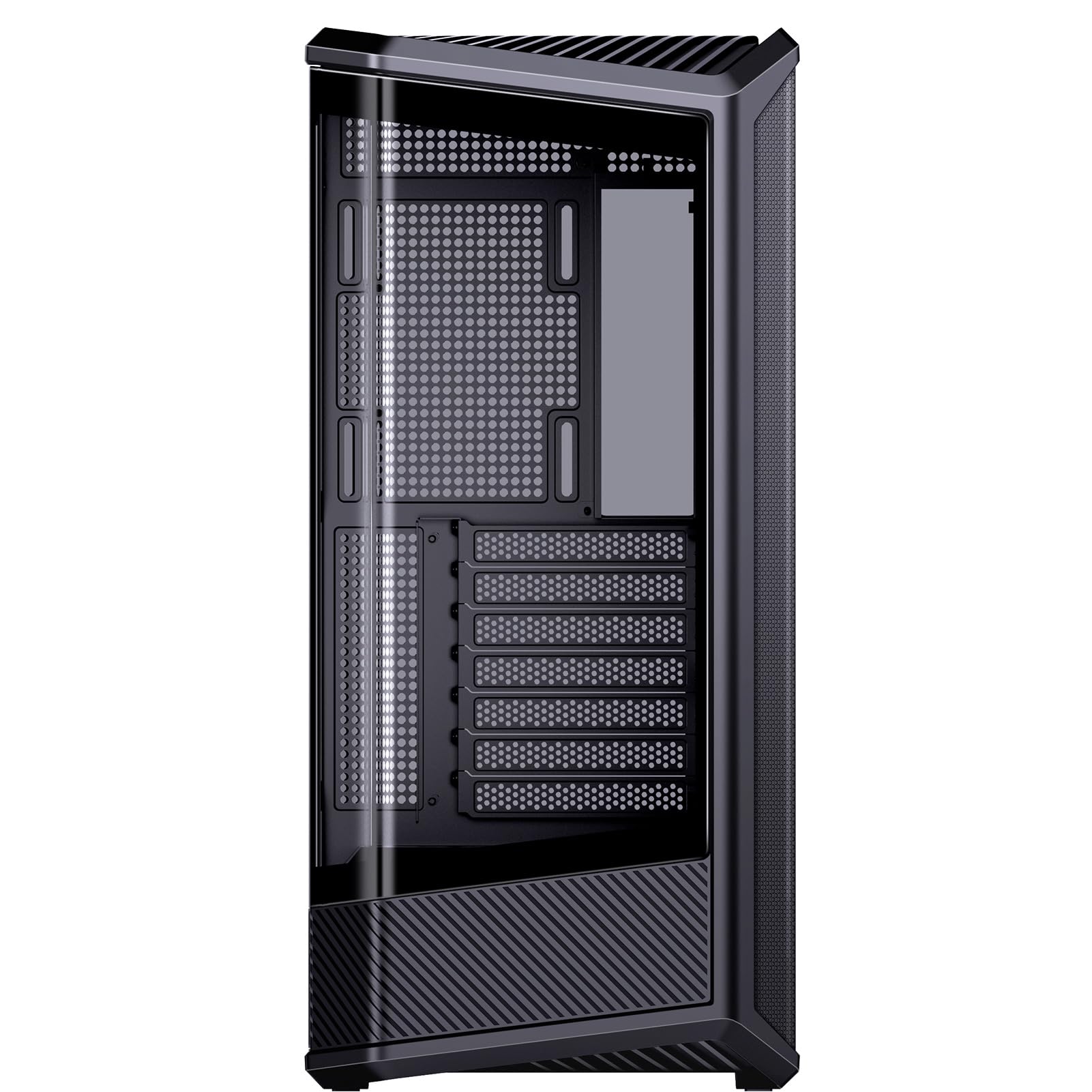 Amazon.co.jp: JONSBO D400 ブラック ATX ミッドタワー PCケース、三次