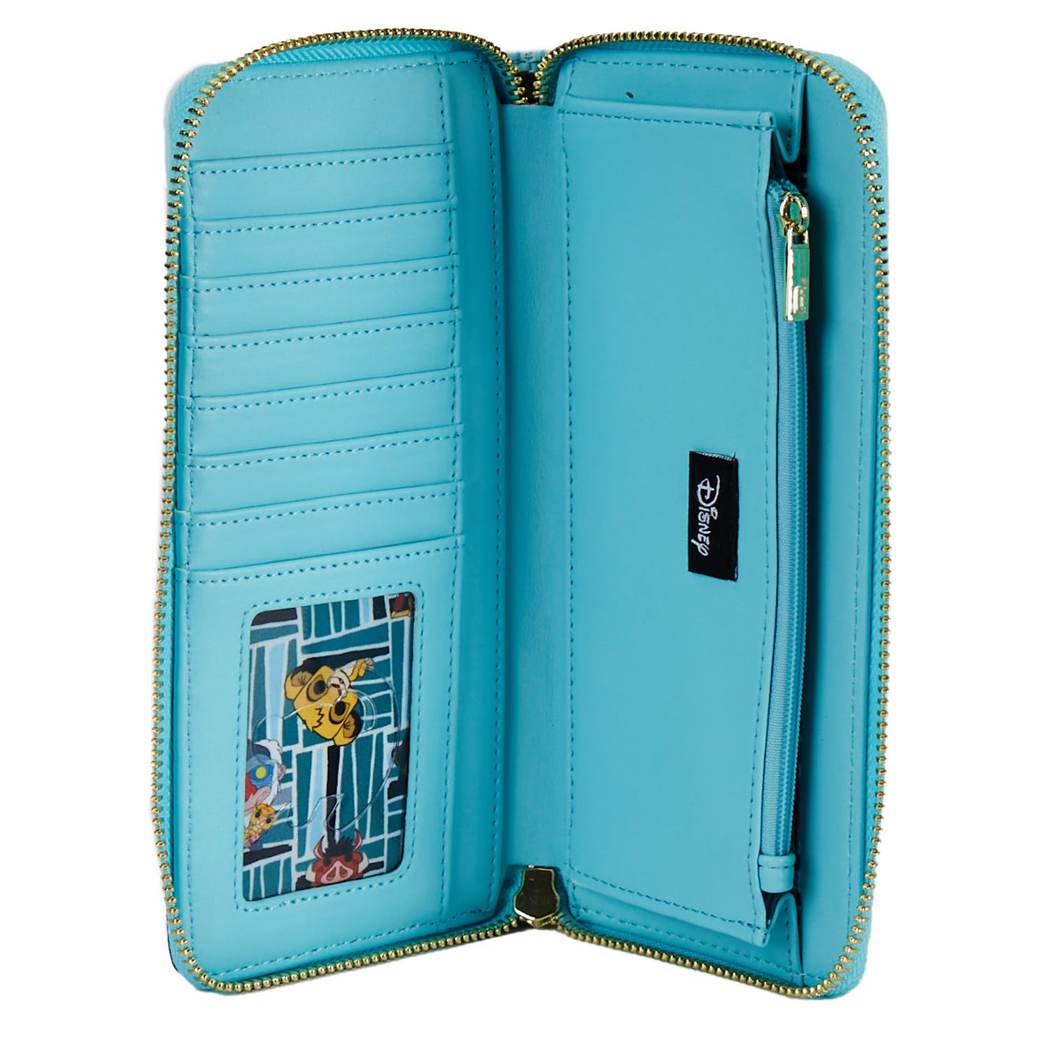 Loungefly Pride Rock Zip-Around Wallet The Lion King One Size - Unisex-Erwachsene (Damen) - Kunstleder Metall - Schwingende Applikationen - Mehrfarbig