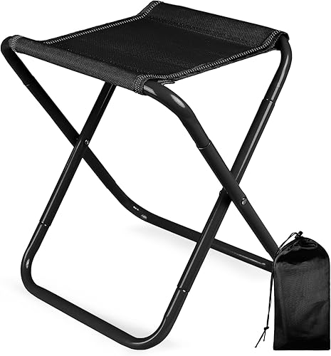 Taburete de campamento, taburete plegable portátil con bolsa de transporte, silla plegable portátil de 12 pulgadas, taburete de campamento plegable