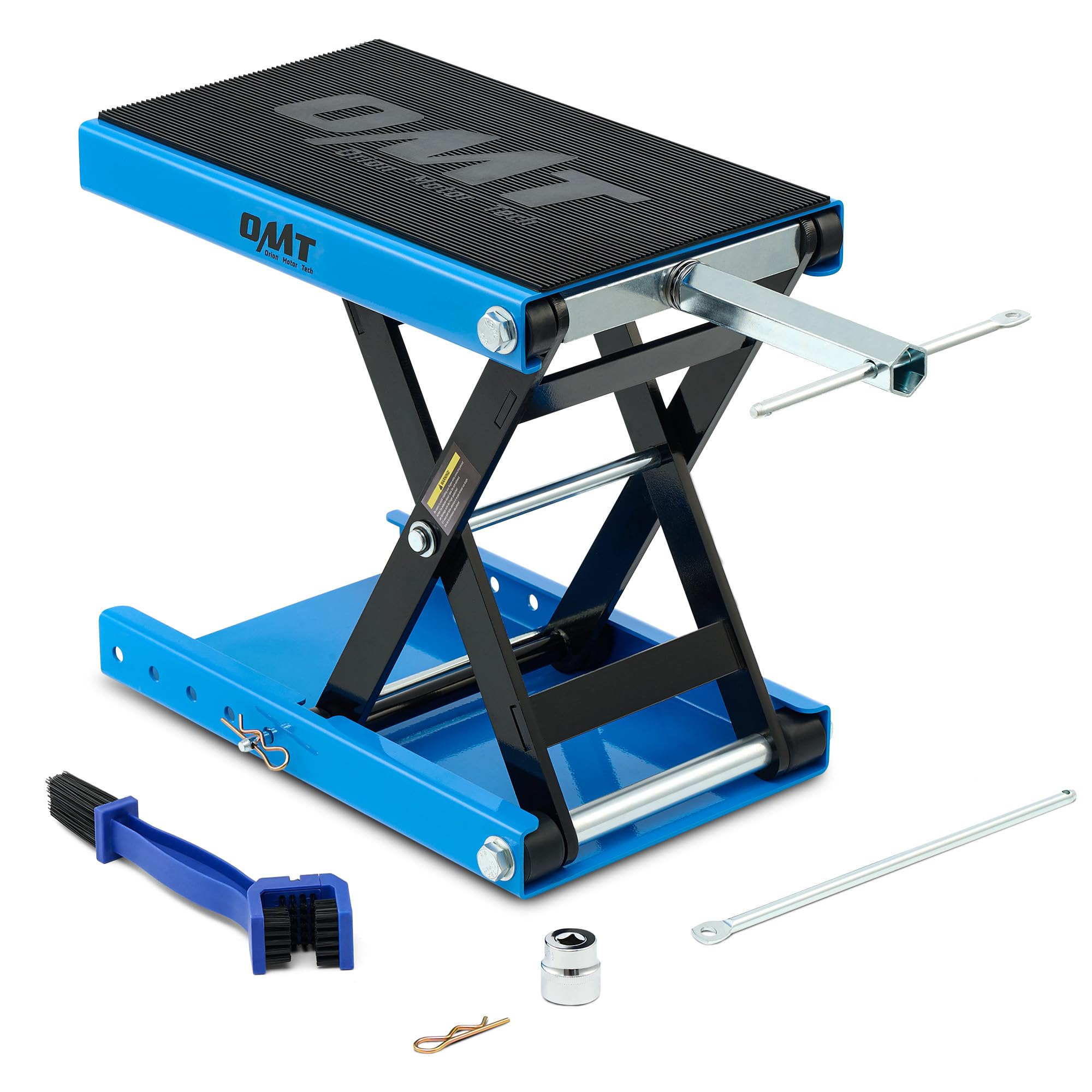 Orion Motor Tech Plataforma elevadora para Motocicletas Carga 500kg Plataforma Elevadora de Tijera de Motos Elevación 95 x 35 mm Gato de Tijera para Moto con Plataforma 23 x 37 cm
