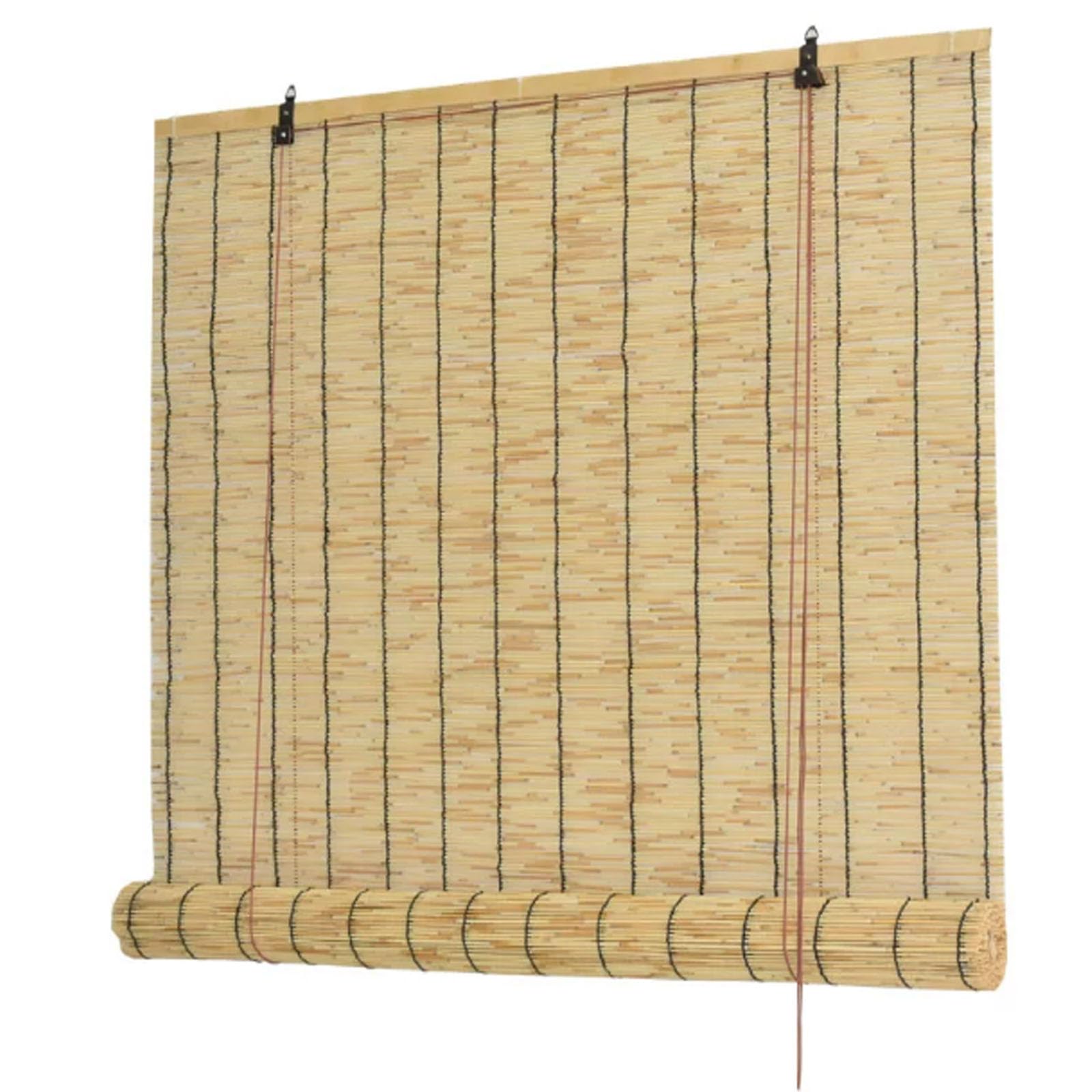 Natural Reed Blinds,Handwoven Roller Shades,Privacy Divider Curtains for Balcony & Gazebo,Sun Protection & Heat Insulation Window Blinds,Perfect for Patios,Windows,Garden (W100xH180cm/W39xH71in)