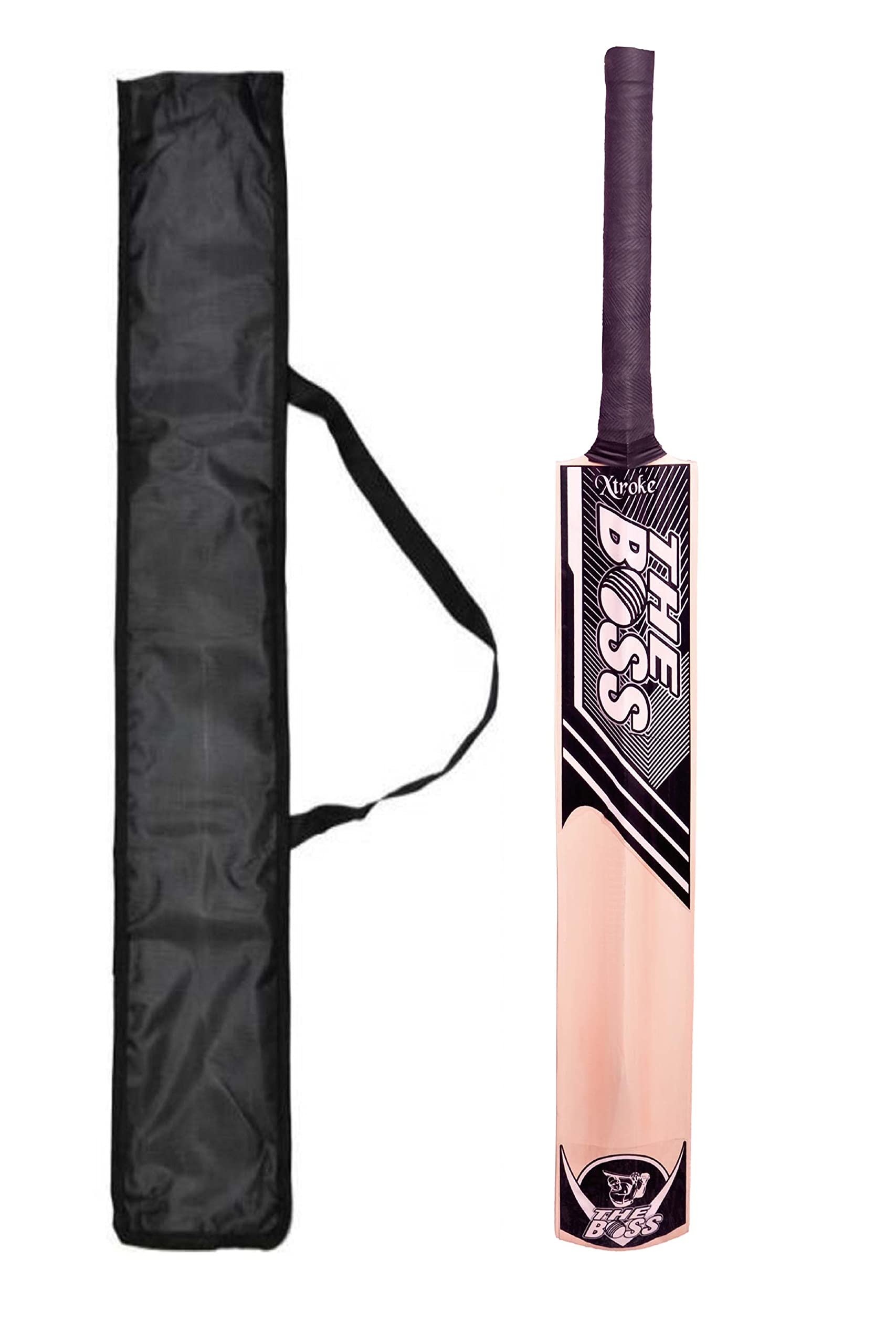 The Boss Edition Popular Willow Cricket Bat with Bat Cover for Boys and Girls Advance Play (Full Size)