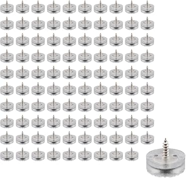 Semetall Round Rubber Feet 100 Pack Soft Cutting Board Rubber Feet Small Black Pads for Furniture Electronics and Appliances,18mmx7mm0.7"x0.27" DxH-Clear