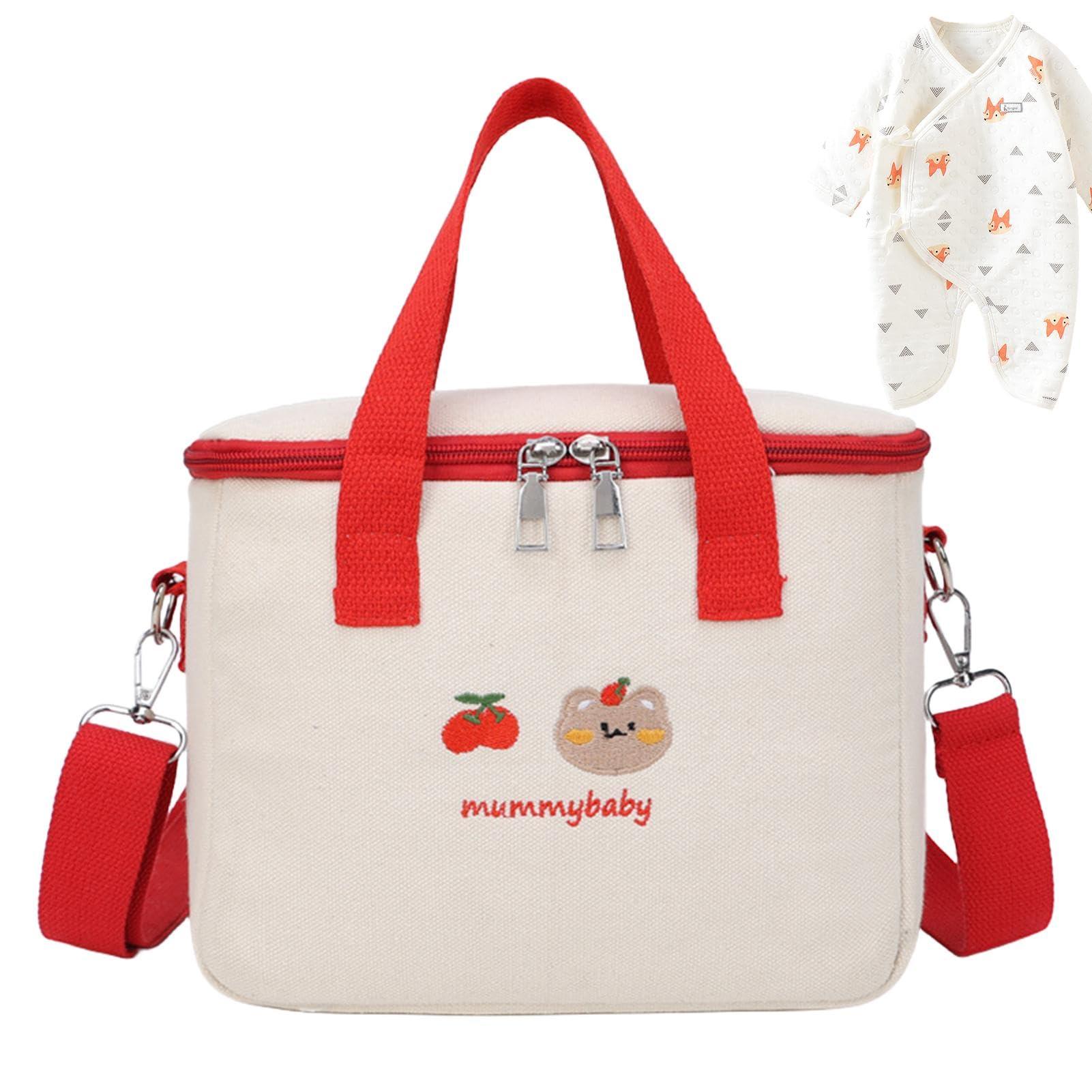 Baby Tote | Travel Diaper Bag | Baby Storage Tote | Travel Nappy Tote, Diaper Storage Bag, Cute Baby Diaper Bag, Large Capacity Nappy Bag, Insulation Compartment Tote Adjustable Capacity Tote for Baby