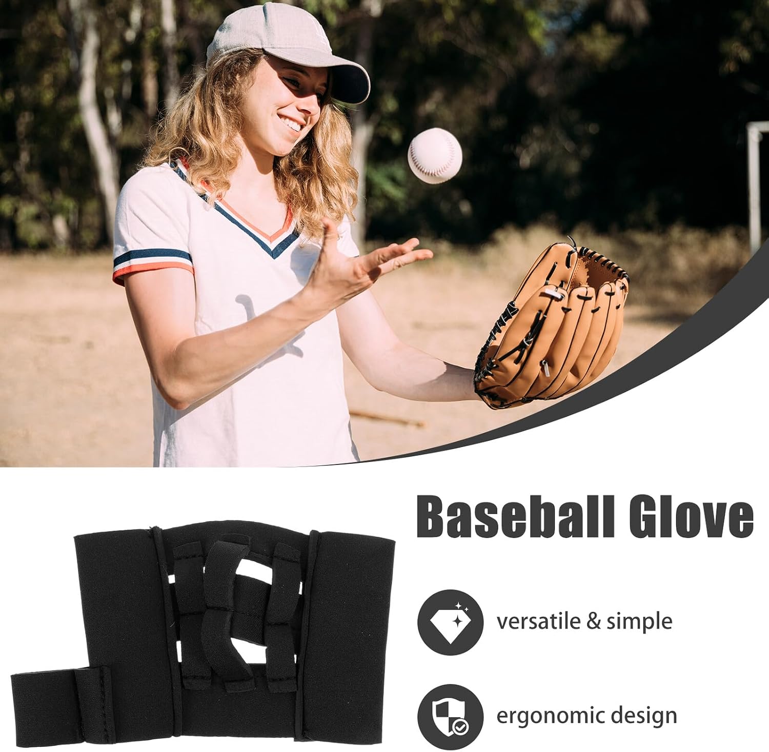 Youth Mini Baseball Training Glove for Baseball and Golf Skill Enhancement Polyester Sports Mitt with Hand Support and Protection Lightweight and Portable for Youth Practice