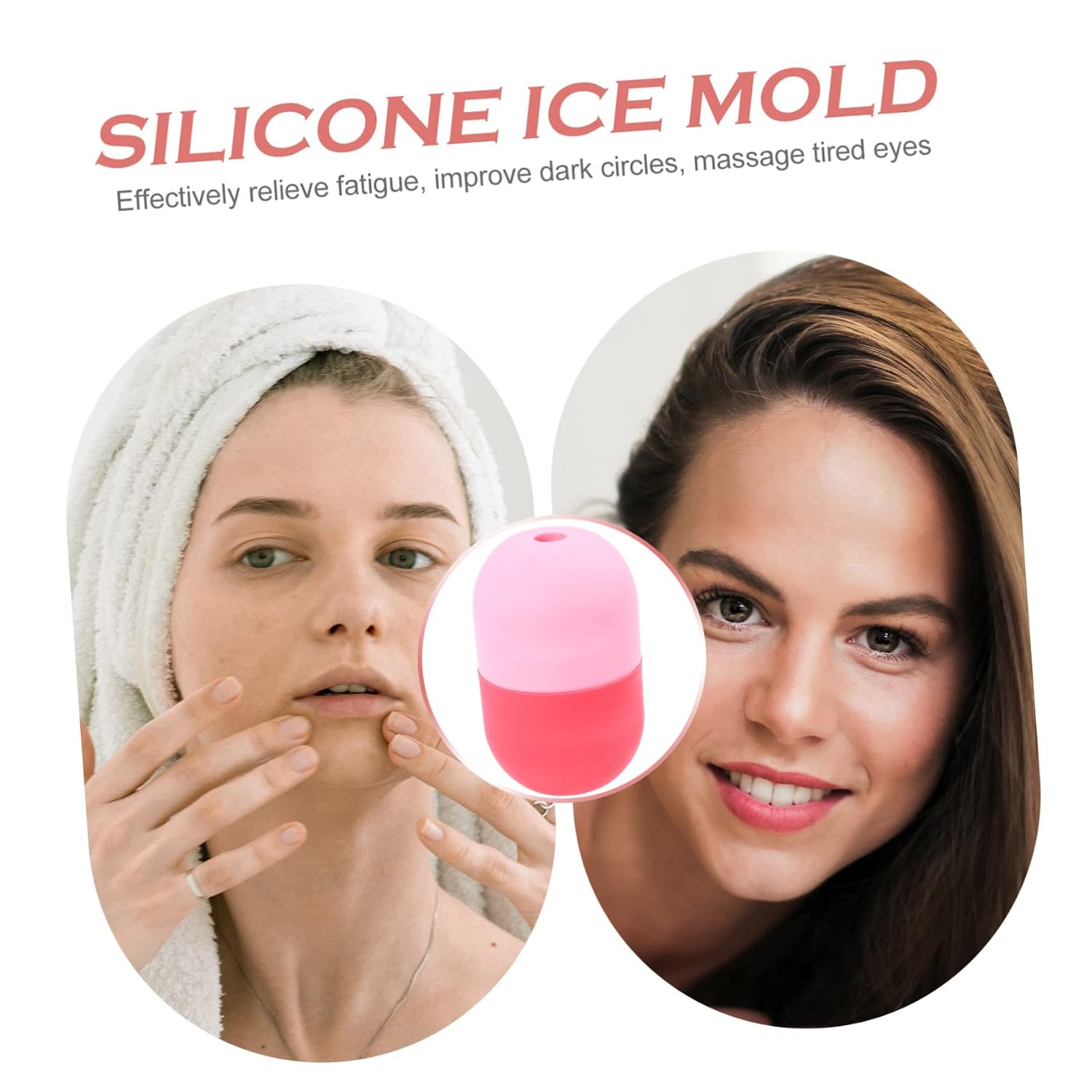 Beavorty 3pcs Facial Massage Silicone Cold Compress Tool for Skin Care Reduces Puffiness Promotes Circulation Reusable Facial Massager for Home