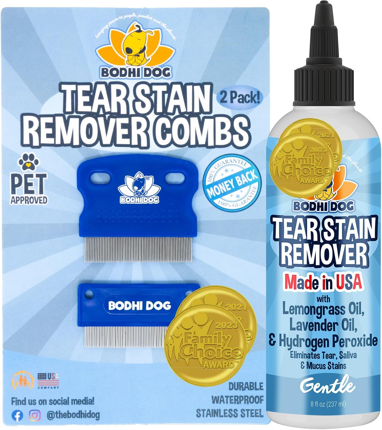 Amazon.com : Bodhi Dog Tear Stain Remover & Tear Stain Remover Combs ...