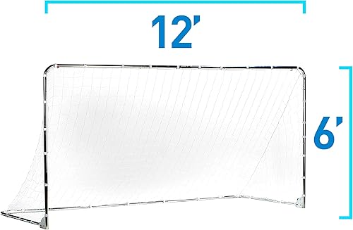 Miniatura 10 de Franklin Sports Porterías de fútbol de competición – Porterías de fútbol de acero portátiles para patio trasero – Portería de fútbol para adultos +