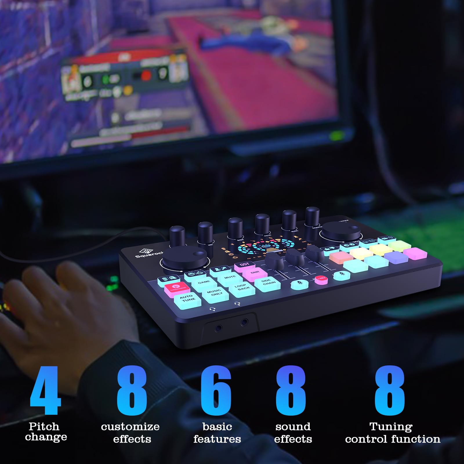 Commander M100 オーディオインターフェイス Amazon.com: Podcast Equipment Bundle for 2, Audio Interface