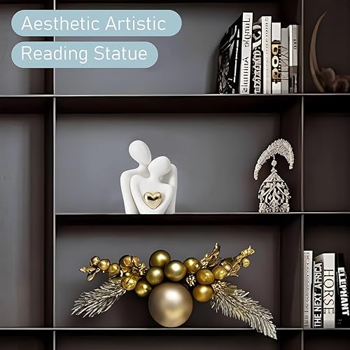 Miniatura 5 de Starfa - Mini estatua para pareja, artículos de decoración para sala de estar, decoración moderna de estantes para parejas, estatua de cerámica para