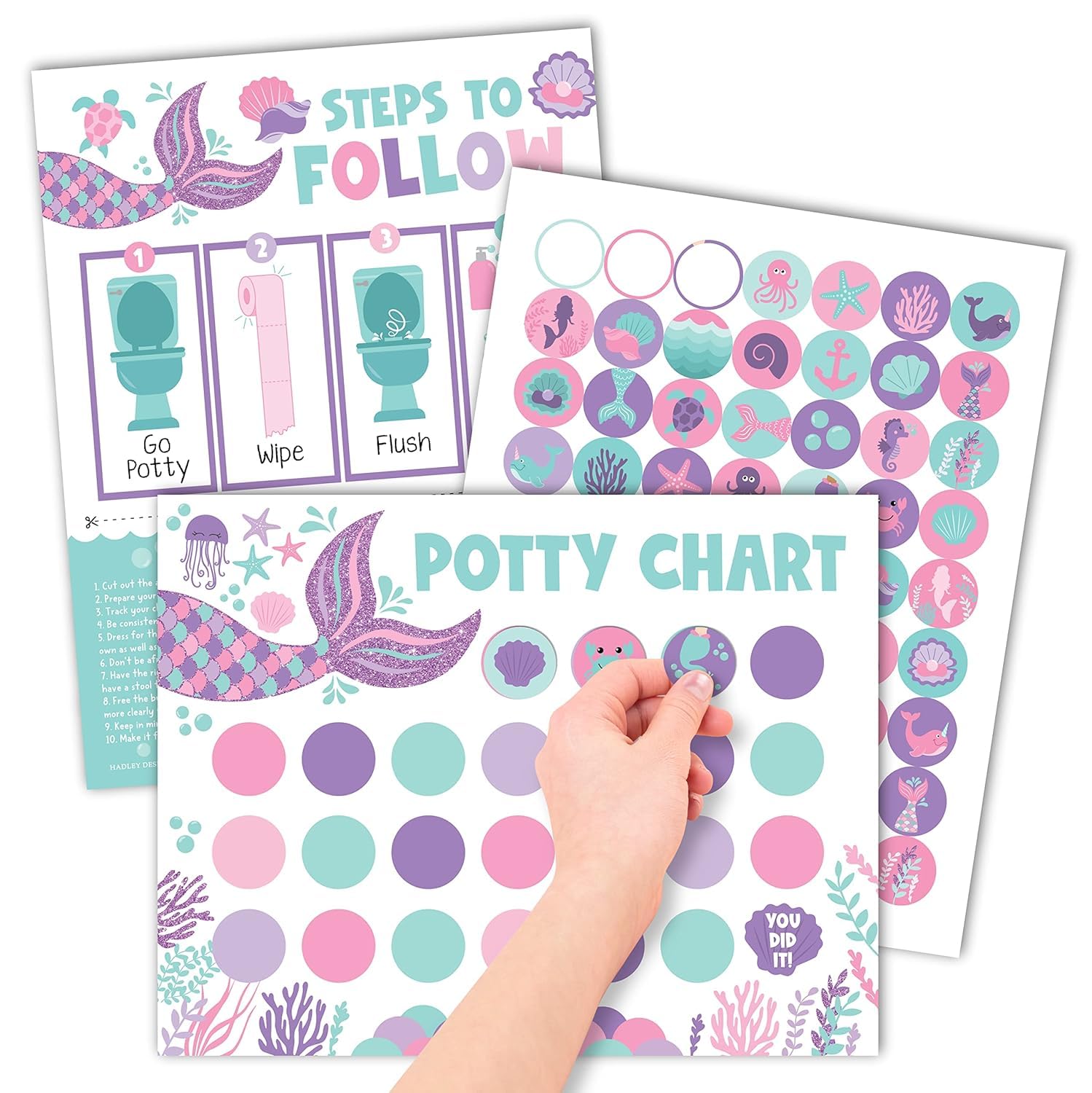 ALMEKAQUZ Potty Training Chart for Toddler, Potty Training Sticker Chart for Kids, Potty Chart with Sticker, Sticker Chart for Kids Potty Training Reward Chart, Kids Reward Chart