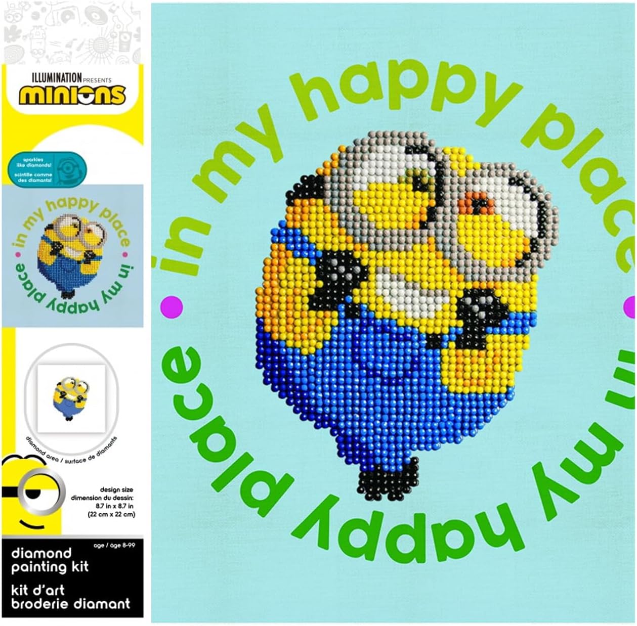 DIAMOND DOTZ Happy Minion Diamond Painting Kits for Adults - Diamond Art Kits a Relaxing Creative Craft Kit with Dotz Gems
