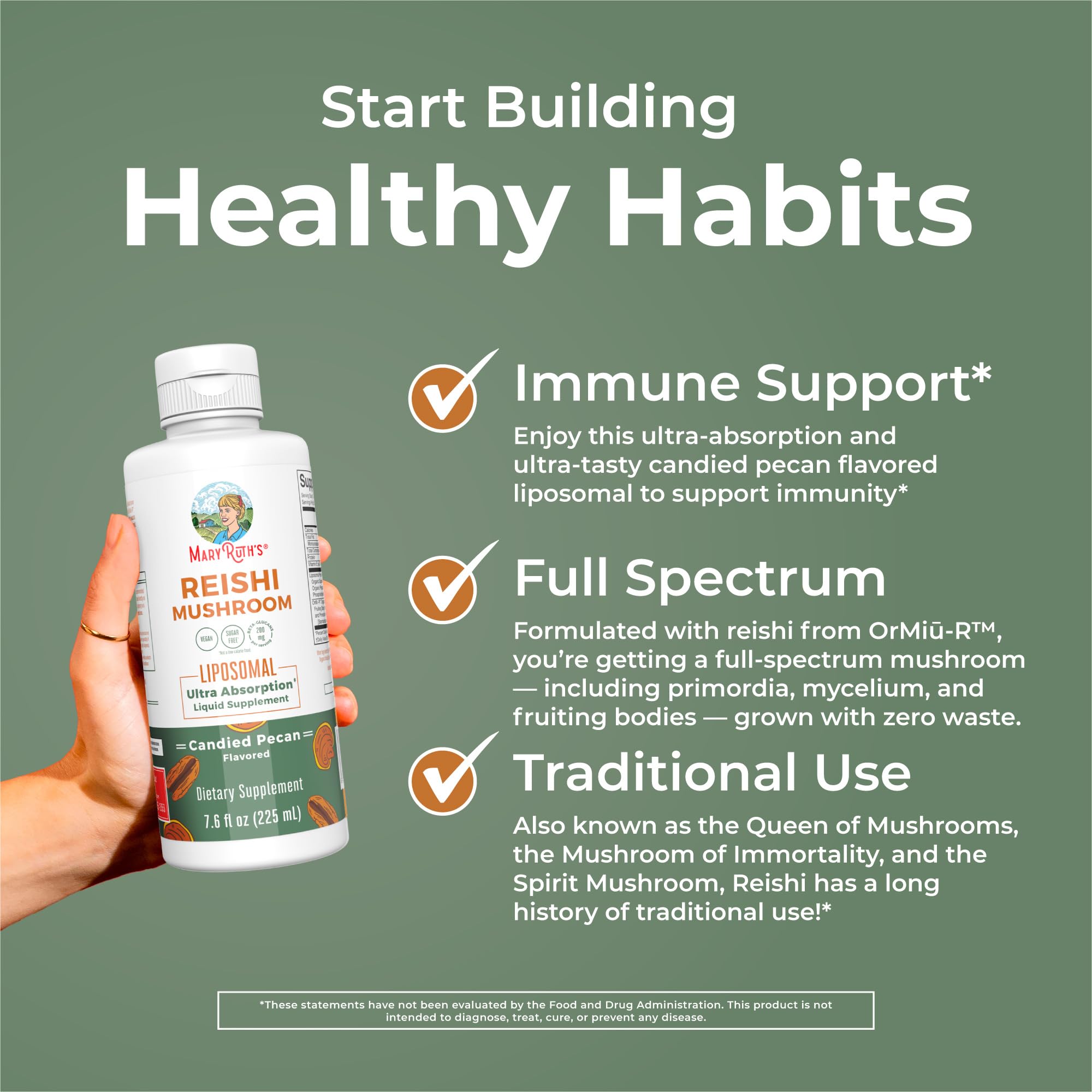 MaryRuth's Reishi Mushroom Supplement, 15 Servings, Full Spectrum, 7.6 oz — Amazon image 5