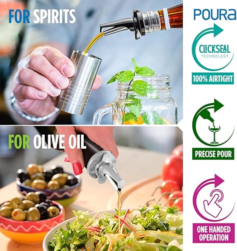 Miniatura 7 de Boquillas para botellas de licor 3 en 1 con protección integrada para moscas de la fruta, aptas para lavavajillas, boquillas de alcohol higiénico,