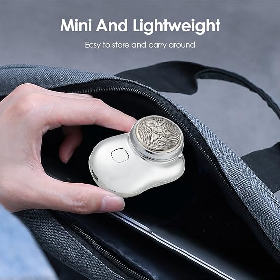 Mini Shaver Portable Electric Shaver - New Pocket Portable Electric Shave, Magic USB Mini Shaver Electric Razor for Men, Rechargeable Travel Razors for Men Electric Shaver for Shaving Face(Silver)