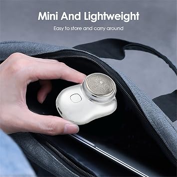 Mini Shaver Portable Electric Shaver - New Pocket Portable Electric Shave, Magic USB Mini Shaver Electric Razor for Men, Rechargeable Travel Razors for Men Electric Shaver for Shaving Face(Silver)