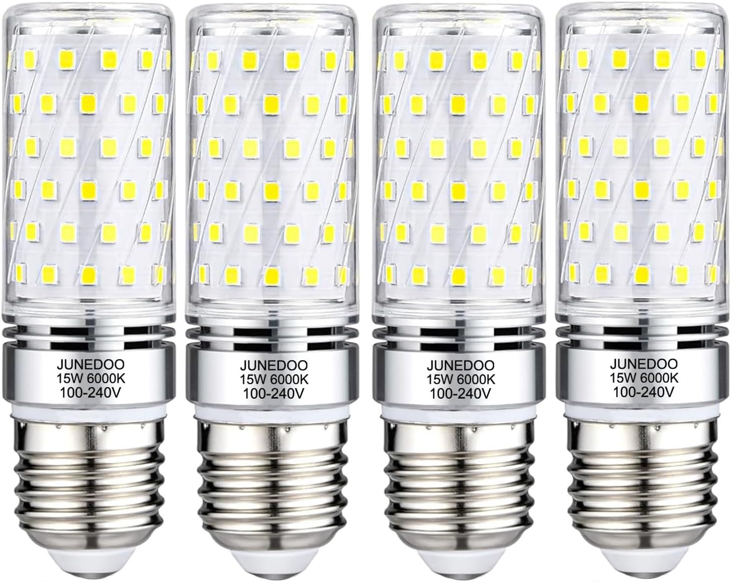 E26 LED Light Bulbs 15W, 3000K Warm White,Edison Screw Bulbs,120W Incandescent Bulbs Equivalent,1800Lm,Non Dimmable,Pack of 4