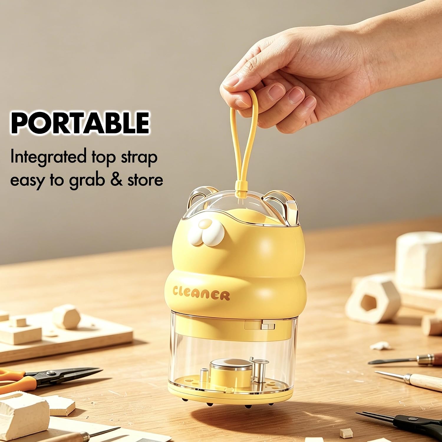 Yellow Fuse Bead Sweeper High Efficient Suction Tool for Picking and Cleanup, Suitable for Melty Beads, Clay Bead, Diamond Crafting
