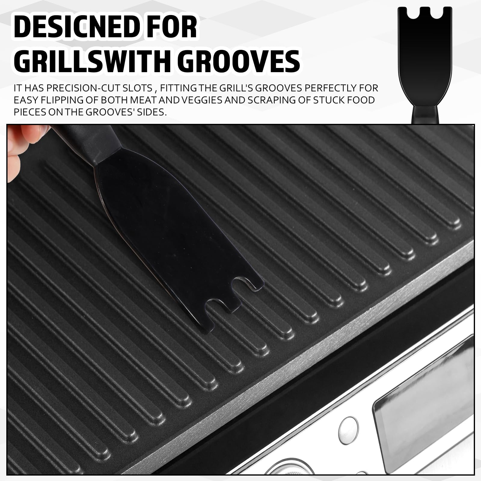 George Foreman Lot de 2 Spatules Universelles pour Barbecue en Nylon Résistant à la Chaleur