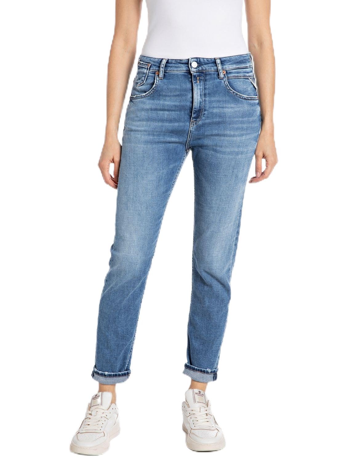 Replay women's jeans made of comfort denim, blue (Medium Blue 009), 27W / 32L