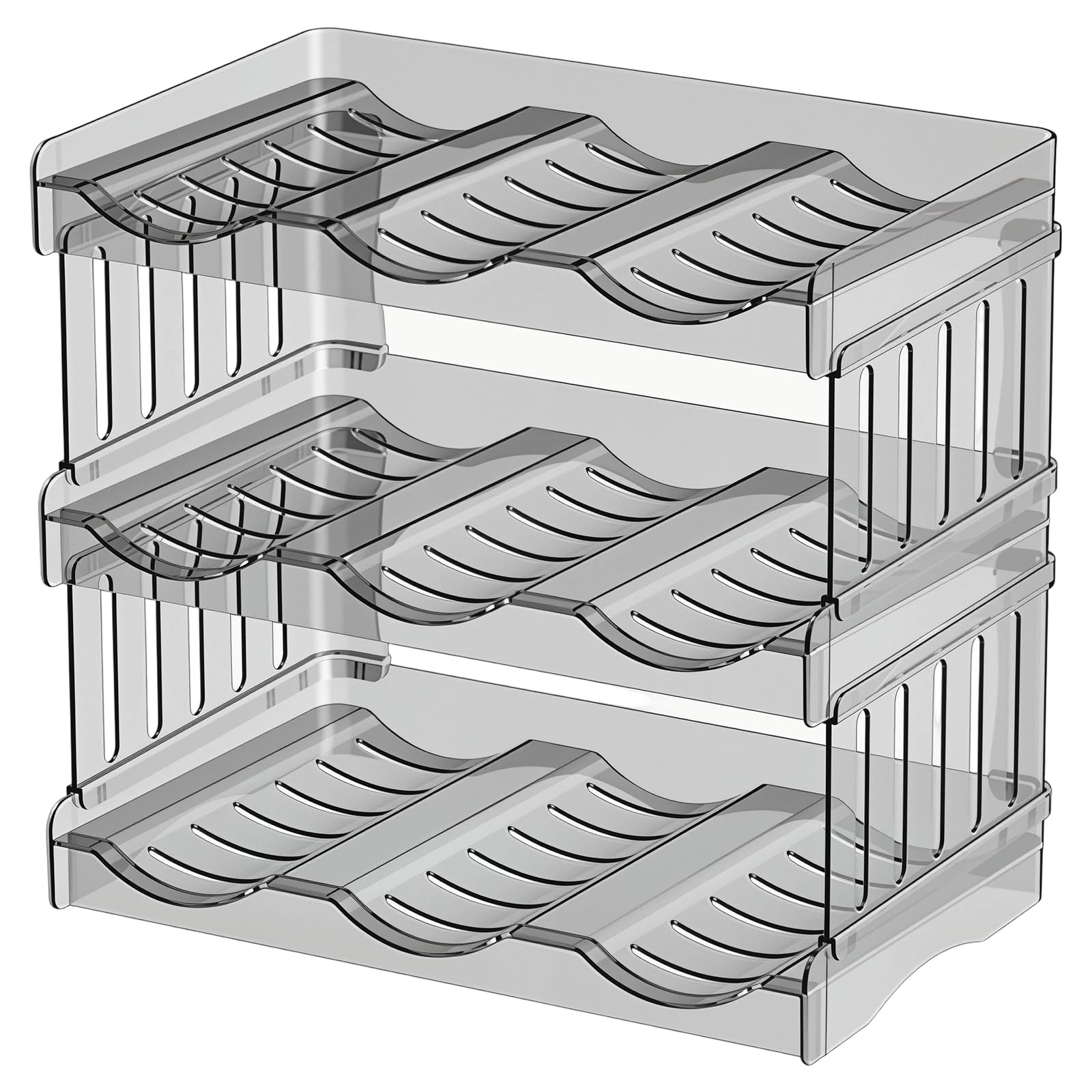 APGLSXY Smooth Cup Storage Rack for Counter Holds Different Containers and Vessels Sturdy PET Construction Water Bottle Storage Stand
