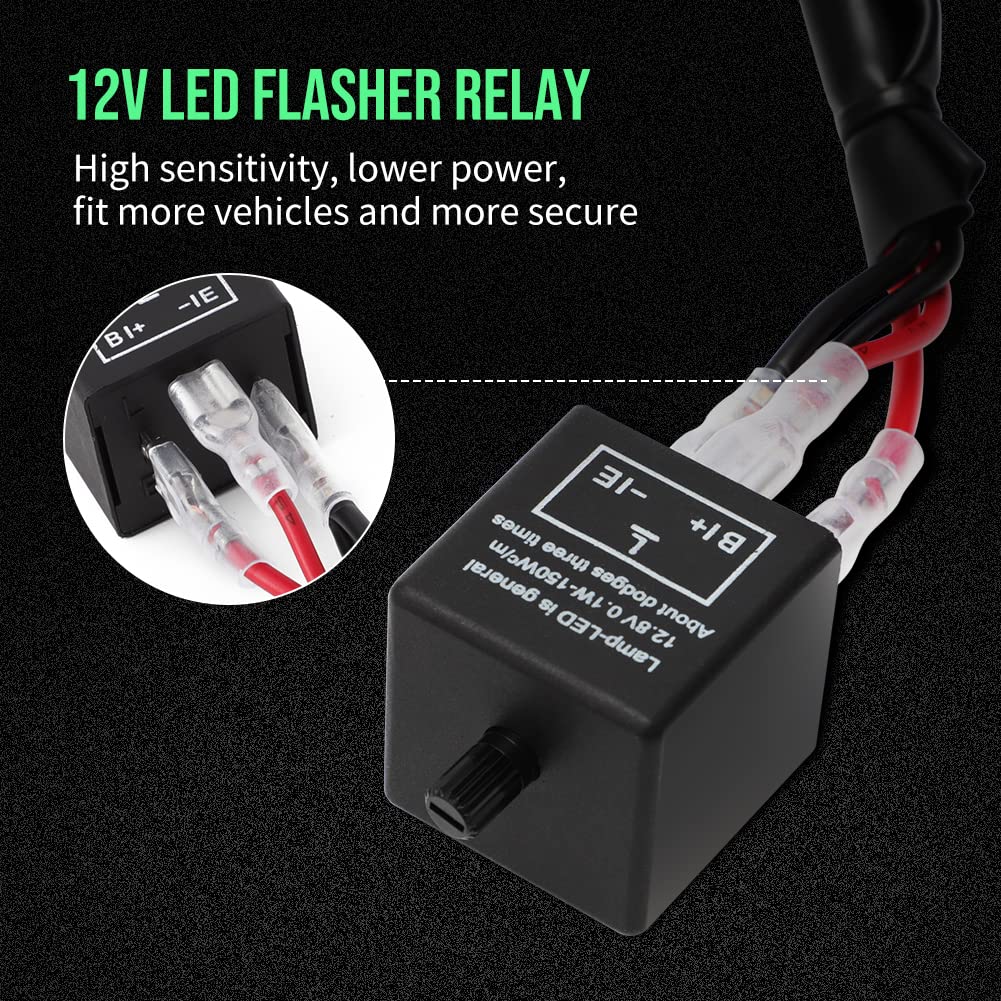 UTV Turn Signal Kit Universal ATV Street Legal Kit with Rocker Switch Side by Side Turn Signal Light Kit for ATV UTV, Fits For Polaris Ranger RZR