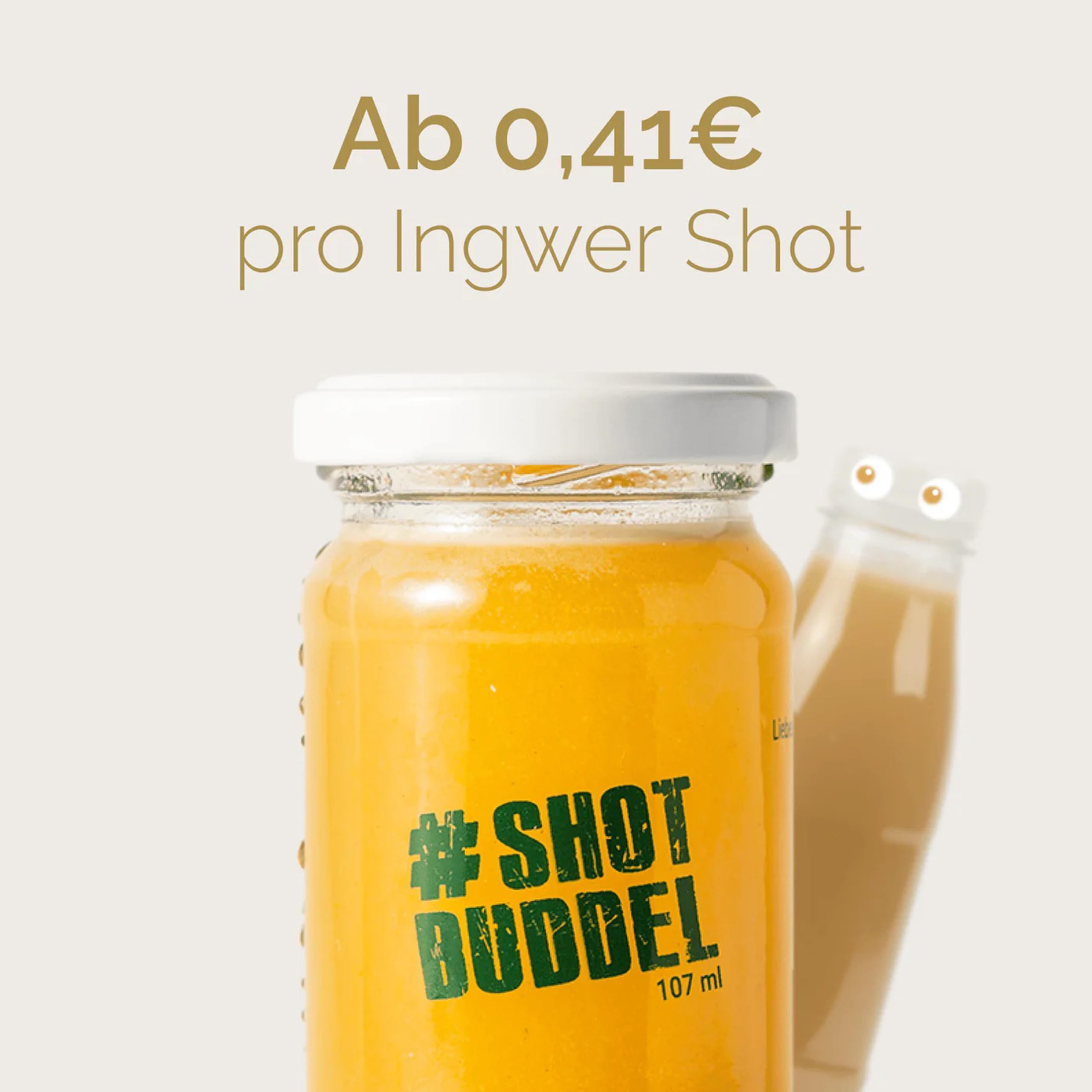 Hansegrün - Bio Ingwer Kurkuma Shots (60 Stk.) - Veganes Superfood-Pulver für Immungsystem¹ & Energiestoffwechsel² - Kurkuma, Zitronenschale & Acerola - 100% echte Zutaten zur täglichen Zubereitung