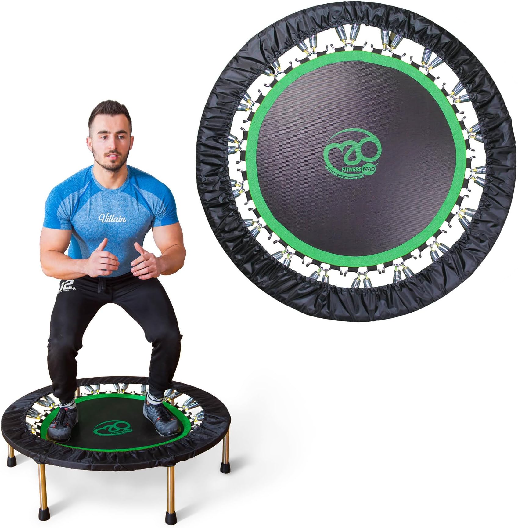 Studio Pro Rebounder, 40โ Fitness Trampoline, Aerobic Exercise Bouncer, Foldable Mini Trampoline, Weight Loss & Improves General Fitness