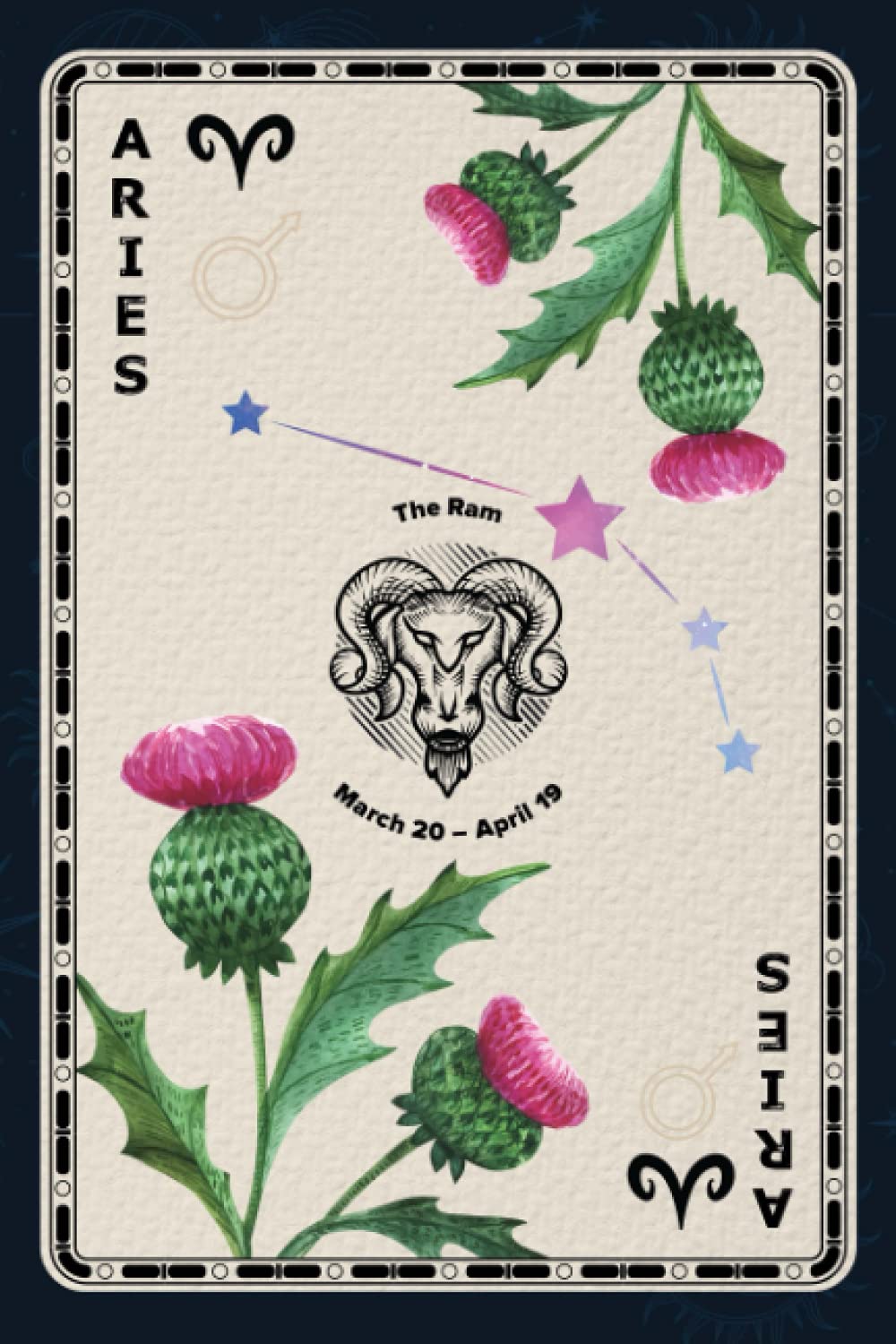 Aries Tarot The Ram: Aries Tarot Zodiac Notebook I Horoscope Journal I Aries Astrology Journal to write in for Astronomy Lover