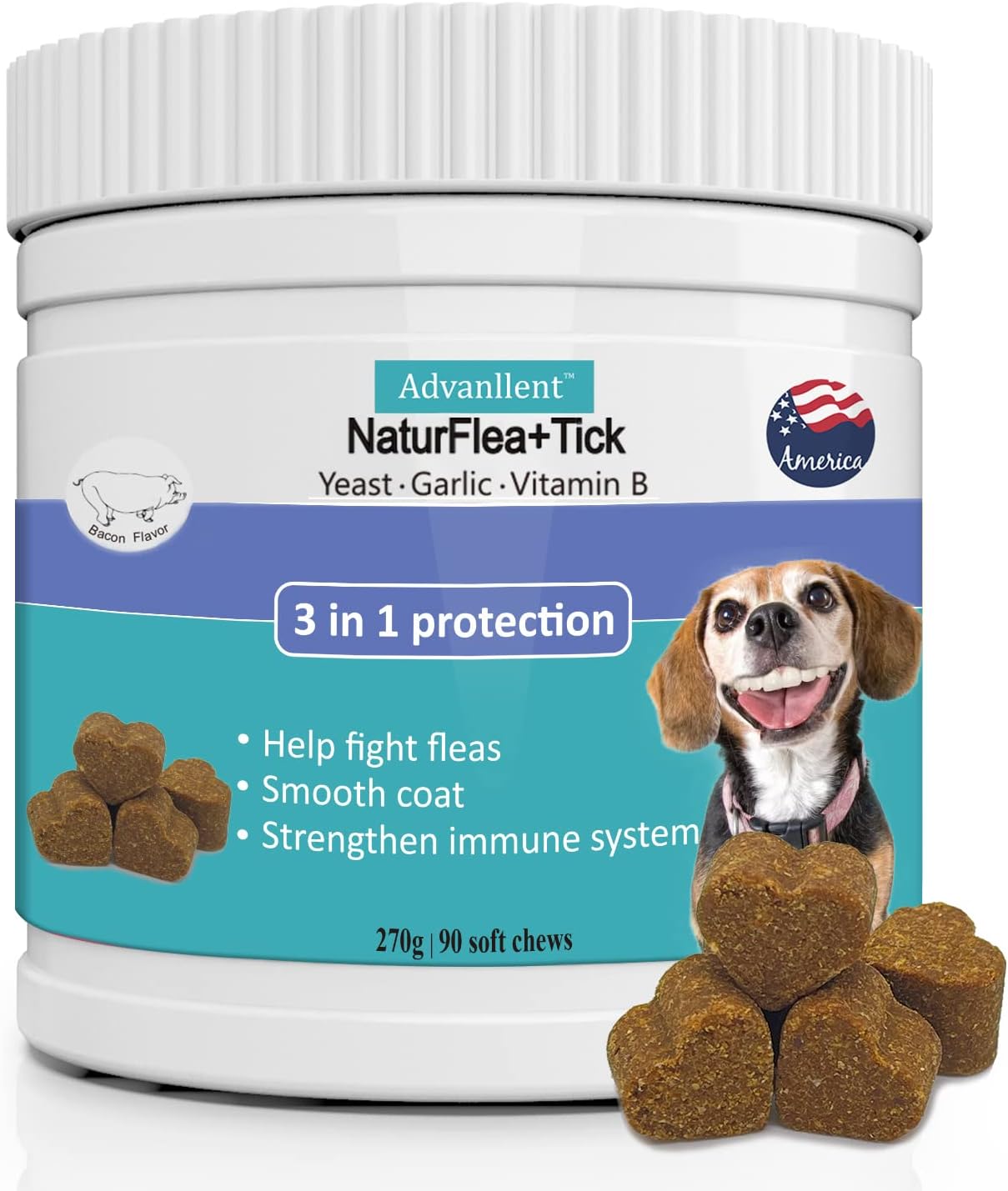 Flea and Tick Prevention Chewables for Dogs LongLasting