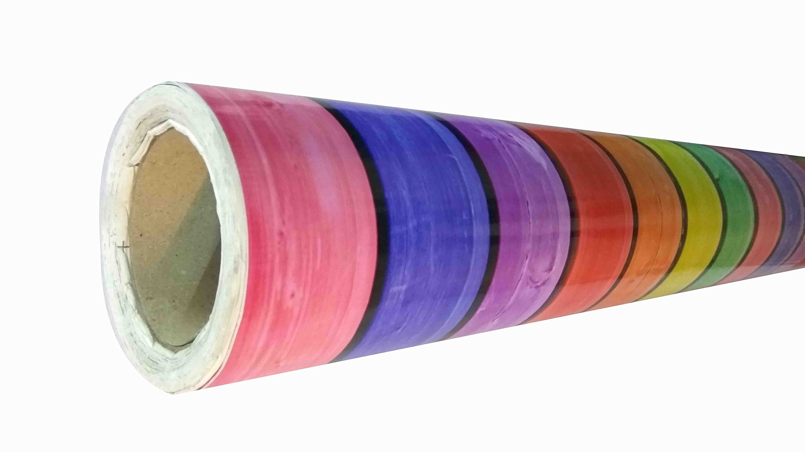 Elton Multi-Color Wood Pallet Design(Gloss) Adhesive Decorative 3M Vinyl Shelf Liner 12 X 48 Inch